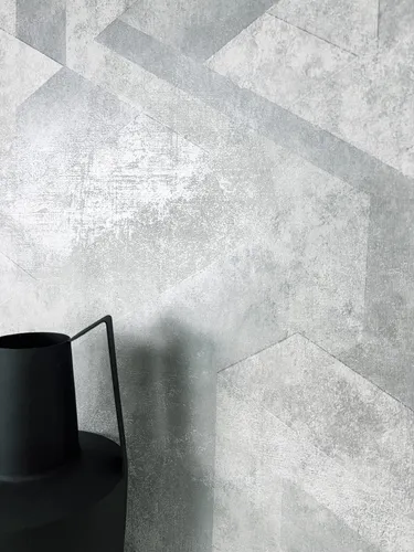 Newroom Vliestapete, Grau Tapete Modern Glänzend - Betonoptik Betonwand Silber Industrial 3D Optik Beton Putz für Schlafzimmer Wohnzimmer Küche, Dexton Silver