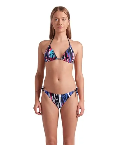 arena Water Prints Triangel-Bikini für Damen, Elastischer Recyclingstoff, Schnelltrocknend, Strand- und Schwimmbad-Badeanzug für Damen, Damenbikini mit Herausnehmbaren Cups, Top und Slip mit Bändern