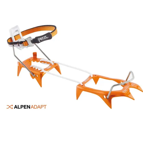 Petzl Leopard Leverlock Fil Steigeisen - Eisausrüstung - Ultraleichte Steigeisen mit nur 330 g, ideal für Skitouren und Schneefelder, ausgestattet mit 10 Zacken für optimale Gehsicherheit und flexibles Verbindungssystem für Platzersparnis.