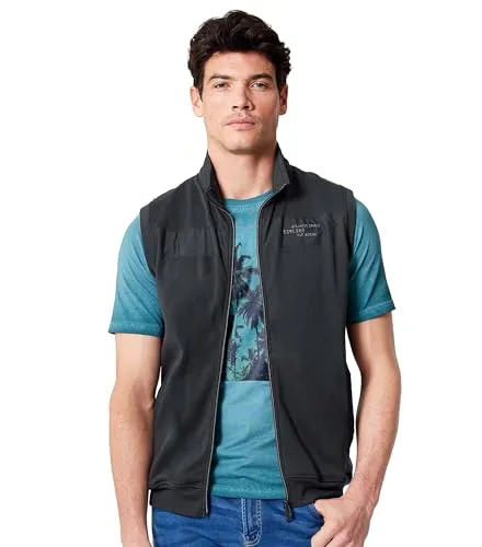 CASAMODA Sweatweste Uni – Bequem und Stilvoll - Hochwertige Sweatweste aus Baumwolle mit normaler Passform. Ideal für sportliche Aktivitäten und Freizeit. Hoher Tragekomfort durch gestickte Details.