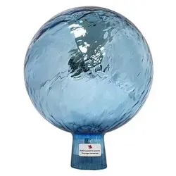 ELIAS Glashütte Rosenkugel Venezia, verspiegelt, Hellblau, Ø15 cm - Gartenverzierungen: Handgefertigte Rosenkugel Venezia aus der ELIAS Glashütte, wetter- und frostfest, mit einzigartiger Farbbrillanz durch Sterlingsilber-Verspiegelung.