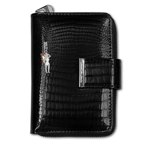 Jennifer Jones Geldbörse RFID Blocker aus Echtleder - Elegante Portemonnaie aus schwarzem Echtleder mit RFID Blocker, idealer Schutz für Ihre Karten und perfekt für den täglichen Gebrauch.