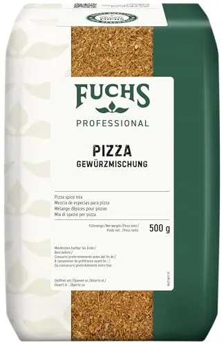 Fuchs Professional Pizza Würzmischung 500g - Kräuter-Mischung für herzhafte Pizza, ideal zum Verfeinern von Tomatensaucen und Pizzaböden mit einer ausgewogenen Kombination aus Paprika, Thymian und Oregano.