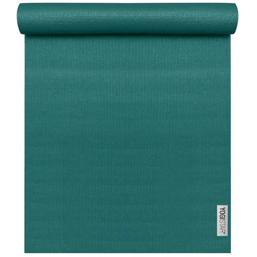 Yogistar Yogamatte Basic Petrol - 183 cm x 61 cm x 4 mm - Sportmatte für Einsteiger, ideal für alle Yogaarten. Rutschfest, pflegeleicht und maschinenwaschbar – perfekt für Studios und unterwegs.