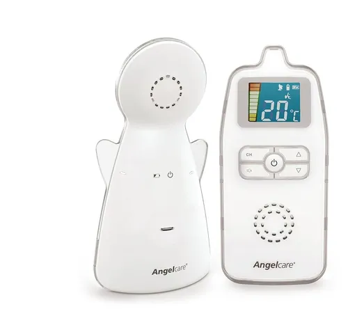 Angelcare Babyphone AC423-D - ÖKO-Test Testsieger - Babyphone mit strahlungsarmer Technologie, bis zu 250m Reichweite und praktischer Raumtemperaturanzeige für ein sicheres Gefühl.