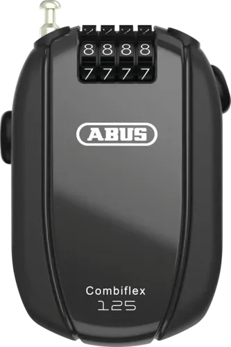 ABUS Kabelschloss Combiflex - 125 cm lang, 3 mm stark, flexibles Zahlenschloss für Skier, Helm und Gepäck, ideal für unterwegs