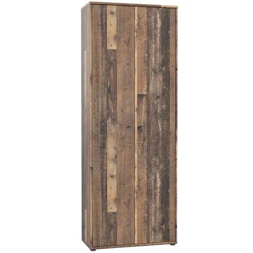 Schrank Tegan 1 Old Wood Vintage - Büroschrank für stilvolle Ordnung - Aktenschrank mit 2 Türen, 74 cm breit und 198 cm hoch, bietet eleganten Vintage-Stil und ausreichend Stauraum für Ihr Büro.