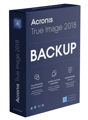 Acronis True Image 2018 - Datensicherung & Wiederherstellung: Blitzschnelle Backup-Software mit Dual ProtectionTM für doppelte Sicherheit Ihrer Daten.