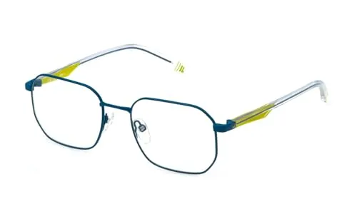 FILA Brillengestell (Model VFI702L) für Unisex, Geometric, gefertigt aus Stainless steel (inklusive Brillenetui)