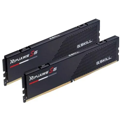 G.Skill Ripjaws S5 DDR5-5600 - 32GB - CL36 - Dual Channel - RAM für Hochleistungs-PCs: 32GB (2x16GB), 5600 MHz, ideal für Gaming und kreative Anwendungen, unterstützt Intel XMP für einfache Übertaktung.
