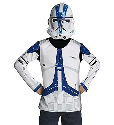 Rubie ́s Kostüm Star Wars Clone Trooper Kostümset für Kinder - Kostüme für Kinder, schnell und einfach verkleidet als Stromtrooper aus 'Clone Wars', ideal für Fasching und Mottopartys.