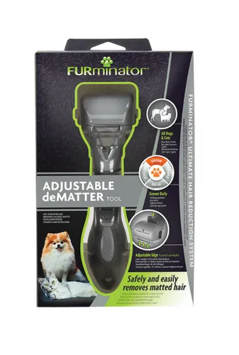 Furminator verstellbarer Entfilzer für Hunde und Katzen - sicherer Kamm für schonende Entfilzung, ergonomischer Griff für bequeme Fellpflege