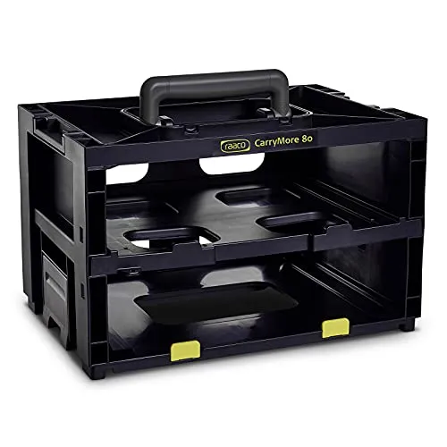 Raaco Tragerahmen CarryMore 80, leer - Schwarz - Robuster Tragerahmen für die CarryMore-Serie, ideal zur sicheren Aufbewahrung und Transport von Werkzeugen und Zubehör.