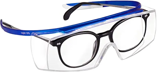 Uvex super OTG Schutzbrille für Brillenträger - Schutzgläser für Labor, Baustelle und Werkstatt. Kratzfest, beschlagfrei und chemikalienbeständig für klare Sicht und maximalen Komfort.