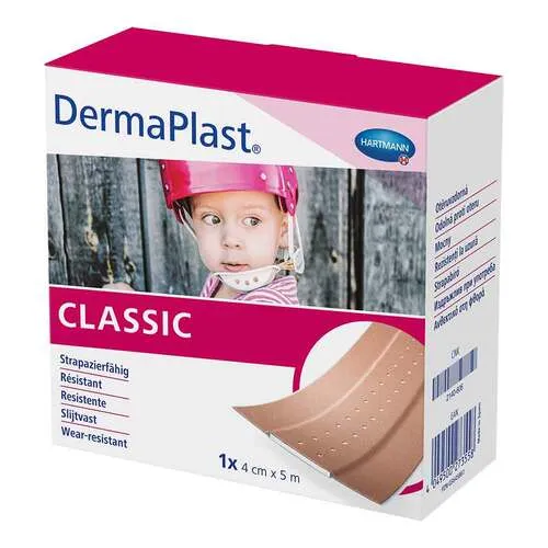 Dermaplast Classic Pflaster 4 cmx5 m - Hochwertiges Wundpflaster für empfindliche Haut, ideal für kleinere Verletzungen. Sanfte Haftung und atmungsaktiv für optimalen Heilungsprozess.