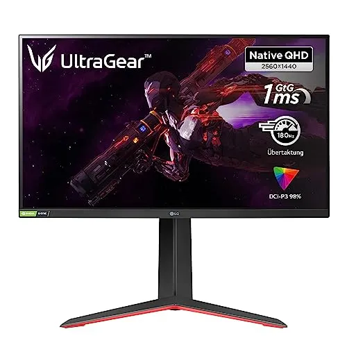 LG UltraGear 27GP850P-B - 27" IPS QHD Gaming Monitor mit 165Hz und 1ms Reaktionszeit für ruckelfreies Gaming und beeindruckende Bildqualität