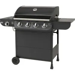El Fuego Gasgrill Columbus 4+1 AY0563 - Schwarz, mit Seitenbrenner für vielseitiges Kochen und hohen Komfort beim Grillen