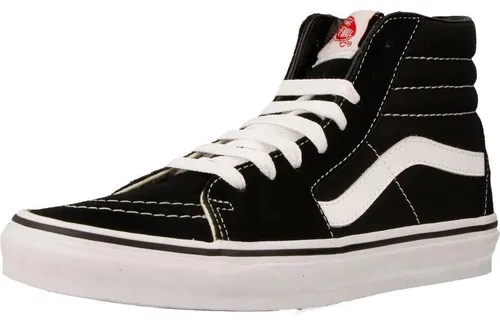 Vans SK8-Hi Sneaker aus textilem Canvas-Material in Schwarz - Sneaker in Größe 43, knöchelhoch und ideal für Skateboarding, aus hochwertigem textilem Canvas-Material für optimalen Komfort und Stil.