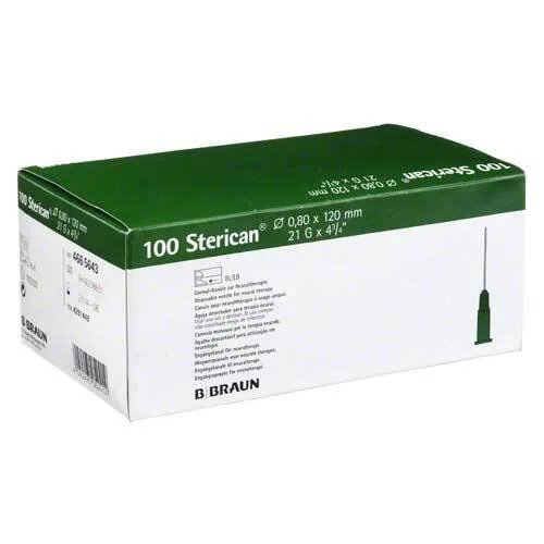 B. Braun Lanzetten STERICAN Kanülen 21 Gx4 0,8x120 mm, 100 Stück - Blutzuckermessgeräte: Hochwertige STERICAN Kanülen für präzise Blutzuckermessungen, steril und komfortabel in der Anwendung.
