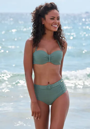 Sunseeker Bügel-Bandeau-Bikini-Top Loretta, mit Strukturmuster, oliv