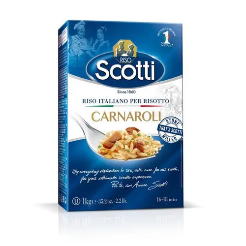 Riso Scotti Carnaroli Risotto Reis (10x 1kg) – Perfektes Al Dente, Reis