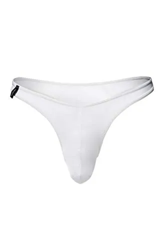 jowiha® Herren Tanga String Schwarz oder Weiß Einheitsgröße passend für S, M, L, XL (Weiß)