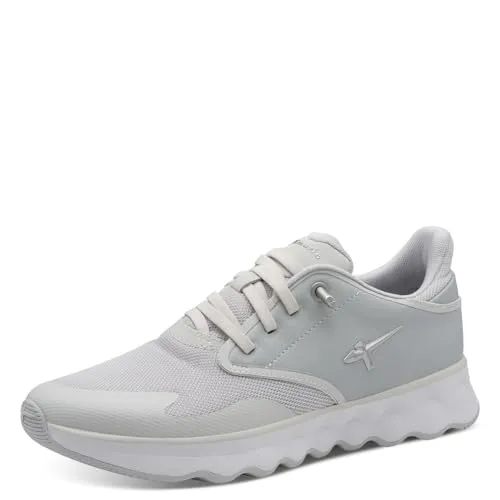 TAMARIS Slip-On Sneaker "Nowana" für Damen in hellgrau - Sportlicher Freizeitschuh aus Textil und Lederimitat mit Ortholite-Ausstattung für optimalen Komfort und Dämpfung.