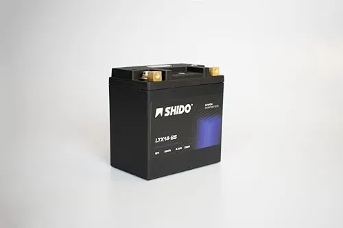 Shido Lithium Batterie YTX14-BS für BMW R 1200 GS - Wartungsfreie Lithium-Starterbatterie mit 12V und 240A Startleistung, ideal für zuverlässige Leistung und geringes Gewicht bei Motorrädern.