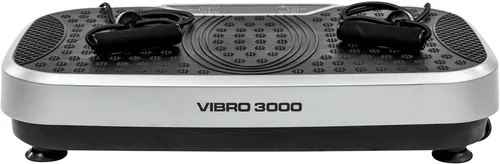 Christopeit Sport® Vibrationsplatte Vibro 3000 - 300 W, rot|schwarz|silberfarben - Fitness-Kleingeräte mit 20 Geschwindigkeitsstufen und 3 voreingestellten Programmen für ein effektives Ganzkörpertraining, ausgestattet mit Transportrollen und ausziehbarem Griff.