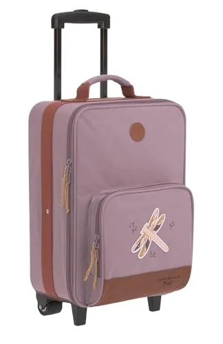 LÄSSIG Kinderkoffer Trolley Adventure Dragonfly - Kindergepäck mit verstellbarem Teleskopgriff und 2 Rollen, inklusive Stickern zur individuellen Gestaltung und wasserabweisendem Material für trockene Inhalte.