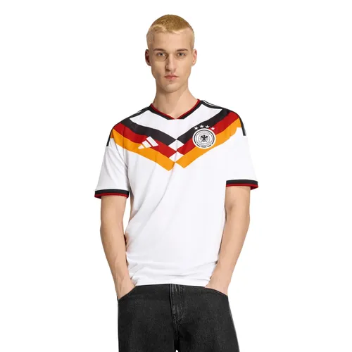 adidas DFB Deutschland Home Teamtrikot Herren Größe M - Kleidung für die WM 2026; mit climacool-Technologie für optimale Belüftung und Feuchtigkeitsmanagement; stylischer V-Ausschnitt und DFB-Logo für echten Fan-Style.