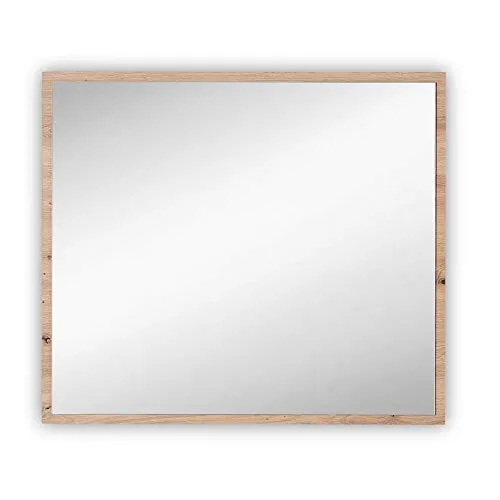 Garderobenspiegel MEMPHIS 80x70 cm von Innostyle - Moderner Wandspiegel in Graphit und Artisan Eiche, ideal für Flur und Diele, mit robustem Rahmen aus Möbelbauplatte.