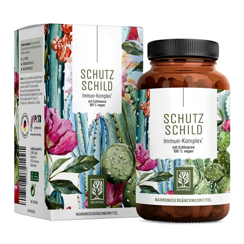 Immunsystem Kapseln Echinacea Zink 500mg hochdosiert 120 Schutzschild NATURTREU®