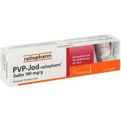 ratiopharm PVP-JOD Salbe 25 g - Arzneimittel zur Wunddesinfektion, wirkt schnell und effektiv gegen Bakterien und Pilze, ideal für die Erste-Hilfe-Ausstattung.