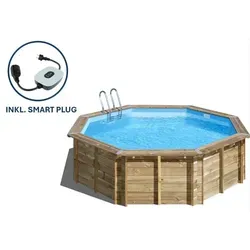 Gre Pool-Set 2024, Kiefer Holz, 500x127x500 cm - Aufstellpool aus robustem Kiefernholz, ideal für erfrischenden Wasserspaß im Garten mit großzügigen Maßen von 500x127x500 cm.