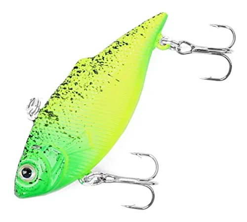Major Fish VIB Vibrationsbait Lipless Crankbait 7 cm Vibrationsköder Barsch Hecht Forelle Fluo Grün Chartreuse