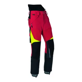Kübler FOREST PRO PSA 3 Schnittschutzhose rot/warngelb Größe S-82 - Forsthose & Schnittschutzhose mit 7 Lagen elastischem Schnittschutzgewebe, ergonomischer Passform und optimalem Temperaturausgleich durch Ventilationsöffnungen.