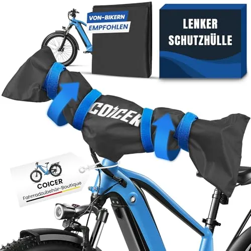Coicer Lenkerschutzhülle für E-Bike – Wasserfeste Fahrradabdeckung - Schützen Sie Ihren Fahrradlenker mit der Coicer Lenkerschutzhülle! Diese robuste Abdeckung aus reißfestem Oxford-Gewebe ist wasser- und staubdicht und ideal für den Einsatz unterwegs oder beim Camping.