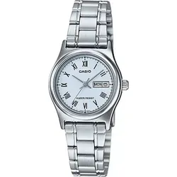 Damen Uhr Casio LTP-V006D-2B - Elegante blaue Analog-Uhr - Damenuhren mit Quarzwerk, elegantes Design und Datumsanzeige. Das stilvolle Edelstahlarmband und der blaue Zifferblatt verleihen jedem Outfit einen Hauch von Finesse.