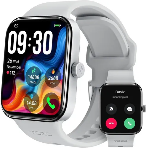 TOZO S4 Smartwatch - Sportliche Smartwatch mit AMOLED Display - Smartwatch mit 1,78 Zoll AMOLED-Display, über 100 Sportmodi und effektiver Gesundheitsüberwachung, ideal für aktiven Lebensstil und modernes Design.