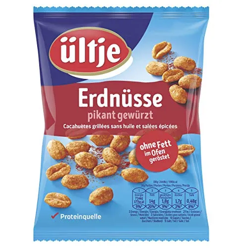 ültje Erdnüsse, pikant gewürzt, ohne Fett geröstet 200g