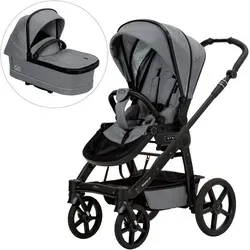 Hartan Kombi-Kinderwagen Rock it GTR Outdoor, Set, Made in Germany - Hochwertiger Kinderwagen mit höhenverstellbarem Schieber, UV-Schutz 50+ und extragroßen luftkammerbereiften Rädern für optimalen Komfort und Sicherheit.
