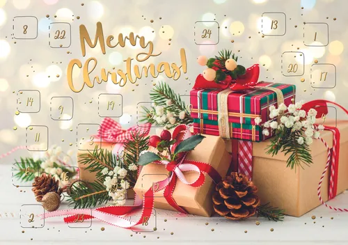 Advent Adventskalenderkarte QR-Code mit Rezepten - Format DIN A5 - Adventskalend