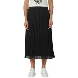 Faltenrock S.OLIVER BLACK LABEL - Damen Gr. 46, Schwarz - Röcke in 3/4-Länge, aus pflegeleichtem Webstoff mit elastischem Bündchen für optimalen Tragekomfort und feminine Eleganz.