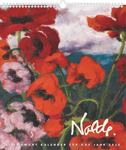 Emil Nolde 2026 - Kunstkalender - Kalender für 2026 im Format 34,5 x 40 cm, präsentiert beeindruckende Aquarelle und Pastellgemälde von Emil Nolde – ideal für Kunstliebhaber!