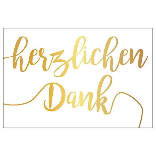 Stück Premium Dankeskarten (Klappkarten) mit Umschlägen, Danke, Dankeschön, Karten, Dankekarten, Hochzeit, Geburt, Baby, Taufe, Abschied, Geburtstag, Jubiläum 10