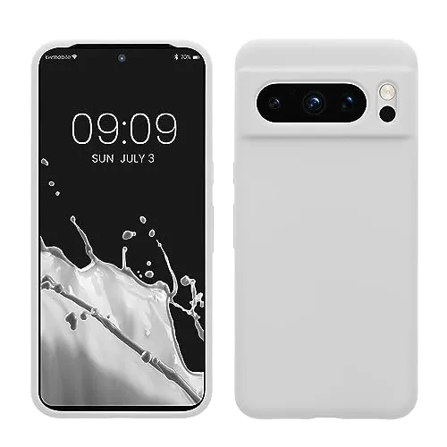 kwmobile Handyhülle für Google Pixel 8 Pro Hülle, für Pixel 8 Pro Case - Hülle Silikon - kabelloses Laden - Weiß