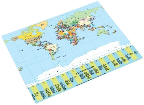 Läufer Schreibunterlage Welt politisch 400 x 530 mm