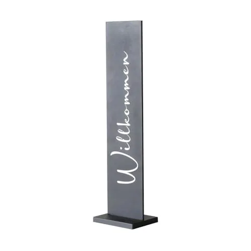 BOLTZE GRUPPE Deko-Schriftzug CARTELLO – Eleganter Metall-Aufsteller in Schwarz - Stylischer Deko-Aufsteller aus pulverbeschichtetem Metall, ideal für drinnen und draußen. Perfekt für besondere Anlässe wie Ostern oder Weihnachten. Maße: H 77 cm, B 20 cm, T 15 cm.