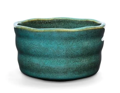 Teeladen Herzberg MAOCI - Matcha Tee-Schale Chawan aus Porzellan 350ml grün-türkis handgefertigt